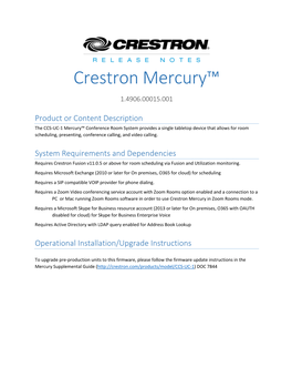 Crestron Mercury™