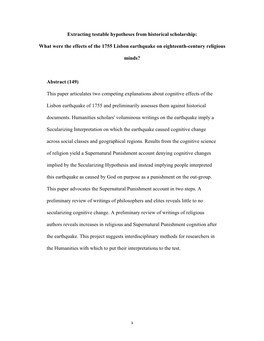 What Were the Effects of the 1755 Lisbon Earthquake on Eighteenth-Century Religious