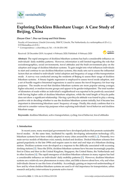 Exploring Dockless Bikeshare Usage: a Case Study of Beijing, China