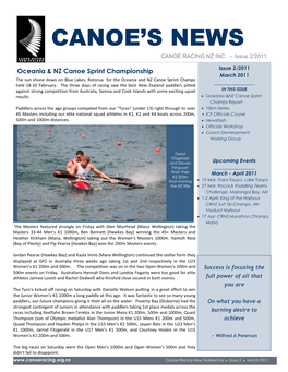 March 2011 Newsletter