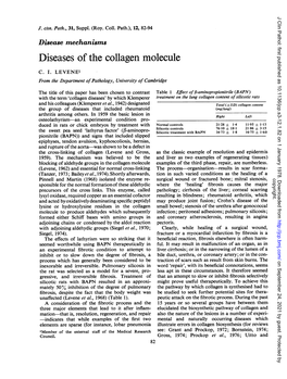 Diseases of the Collagen Molecule C