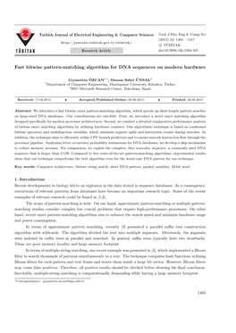 Fast Bitwise Pattern-Matching Algorithm for DNA Sequences on Modern Hardware