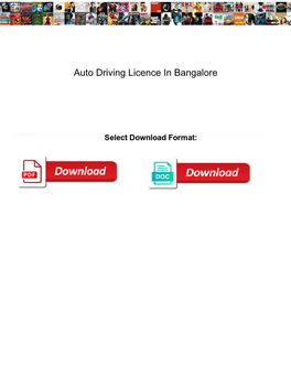 Auto Driving Licence in Bangalore