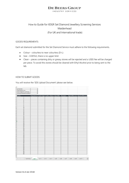 How to Guide for IIDGR Set Diamond Jewellery Screening Services Maidenhead (For UK and International Trade)