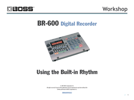 BR-600 Digital Recorder