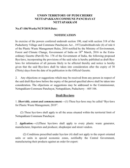 Bye-Laws for Plastic Waste Management Rules.Pdf