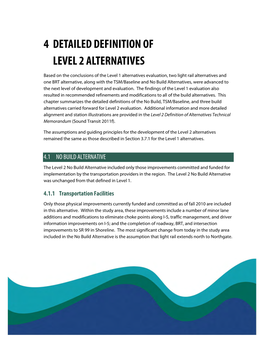 4 Detailed Definition of Level 2 Alternatives