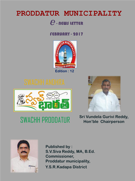 PRODDATUR MUNICIPALITY E - NEWS LETTER FEBRUARY - 2017