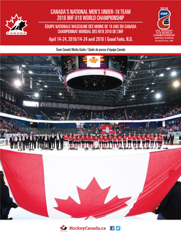 Canada's National Men's Under-18 Team 2016 Iihf U18 World Championship