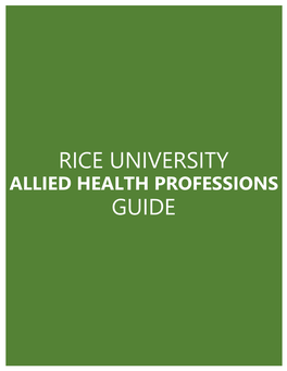 Rice University Guide