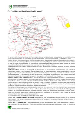 F – “Le Marche Meridionali Del Piceno”