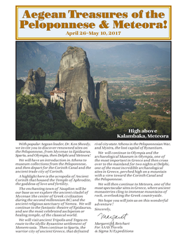 Aegean Treasures of the Peloponnese & Meteora!