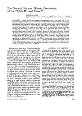 The General Visceral Efferent Component of the Eighth Cranial Nerve ‘R2