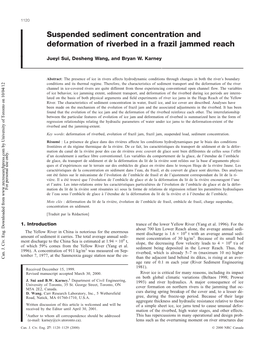 Suspended Sediment Concentration and Deformation of Riverbed in a Frazil Jammed Reach