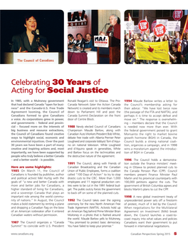 Celebrating 30 Years of Acting for Social Justice, Canadian