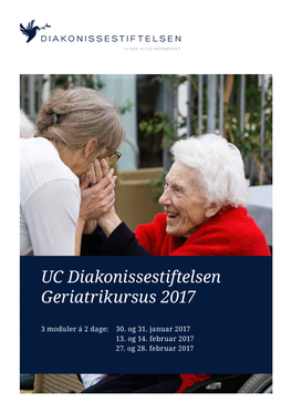 UC Diakonissestiftelsen Geriatrikursus 2017