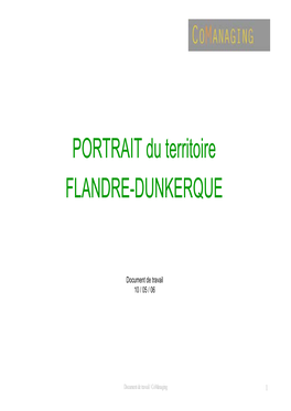 PORTRAIT Du Territoire FLANDRE-DUNKERQUE