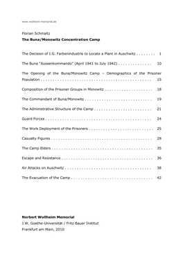 [Pdf] Florian Schmaltz the Bunamonowitz Concentration Camp