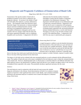 Diagnostic and Prognostic Usefulness of Enumeration of Band Cells