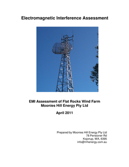 EMI Assessment of Flat Rocks Wind Farm Moonies Hill Energy Pty Ltd