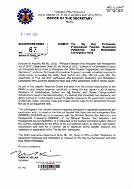 Equipment Positioning and Mobilization Contingency Plan