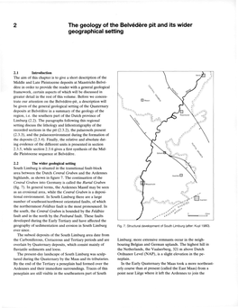 The Geology of the Belvédère Pit and Its Wider Geographical Setting