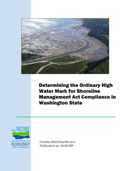 Determining the Ordinary High Water Mark for Shoreline Management Act Compliance in Washington State