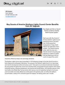 Boy Scouts of America Northern Lights Council Center Benefits from AV Upgrade