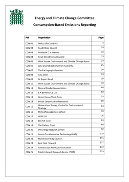 Response to the Energy and Climate Change Committee Inquiry On