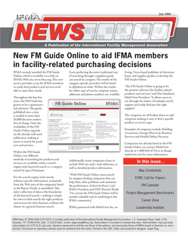 July IFMA News.Indd