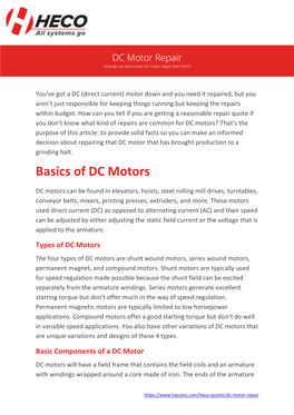 Basics of DC Motors