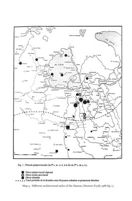 Map 5. Different Architectural Styles of the Hauran (Dentzer-Feydy 1988 Fig