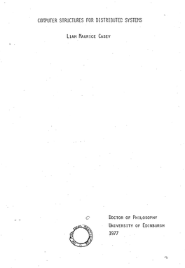 Computer Structures for Distributed Systems Liam