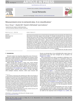 Measurement Error in Network Data: a Re-Classification