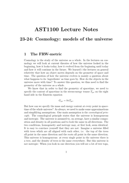 AST1100 Lecture Notes