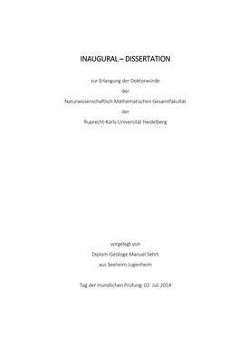 Inaugural – Dissertation