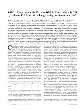 A Long-Lasting Antitumor Vaccine Into Converting a B Cell Lymphoma