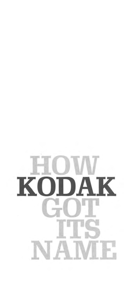 How Kodak Got Its Name