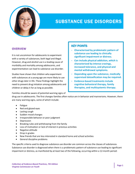 Substance Use Disorders