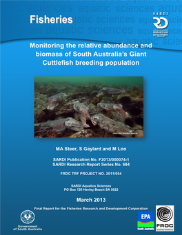 Of South Australia's Giant Cuttlefish Breeding Population