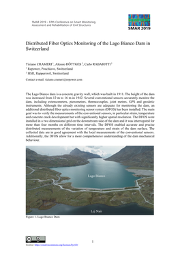 Distributed Fiber Optics Monitoring of the Lago Bianco Dam in Switzerland