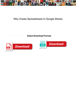 Why Create Spreadsheets in Google Sheets