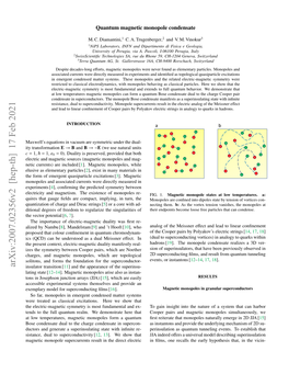 Arxiv:2007.02356V2 [Hep-Th] 17 Feb 2021 Insulator Transition [11] and the Appearance of the Superinsu- Lating State [12–14]