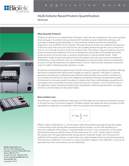 Multi-Volume Based Protein Quantification Methods