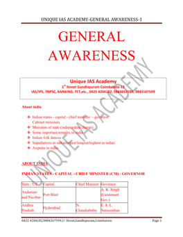 General Awareness-1