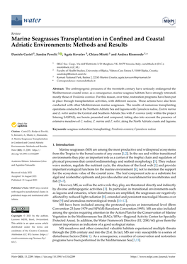 Marine Seagrasses Transplantation in Confined and Coastal Adriatic Environments: Methods and Results