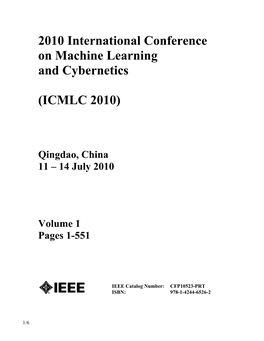 2010 International Conference on Machine Learning and Cybernetics