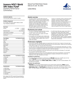 Invesco MSCI World SRI Index Fund•