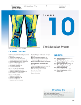 The Muscular System Text © the Mcgraw−Hill Physiology: the Unity of Companies, 2003 Form and Function, Third Edition