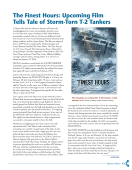 The Finest Hours: Upcoming Film Tells Tale of Storm-Torn T-2 Tankers